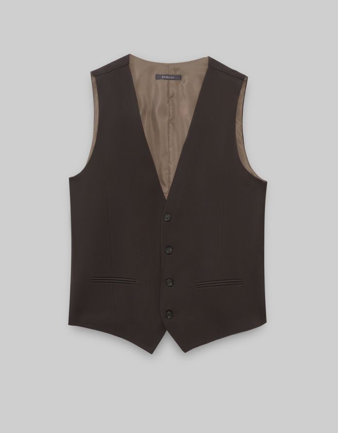 kamizelka gualdo brąz slim fit