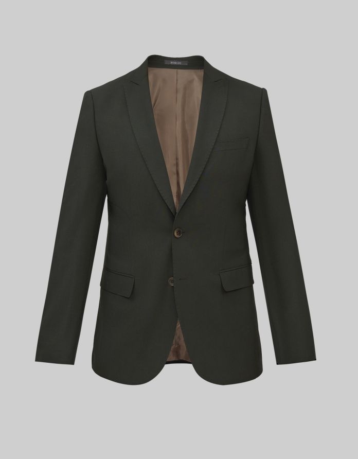 marynarka do zestawu zeccone zielony slim fit