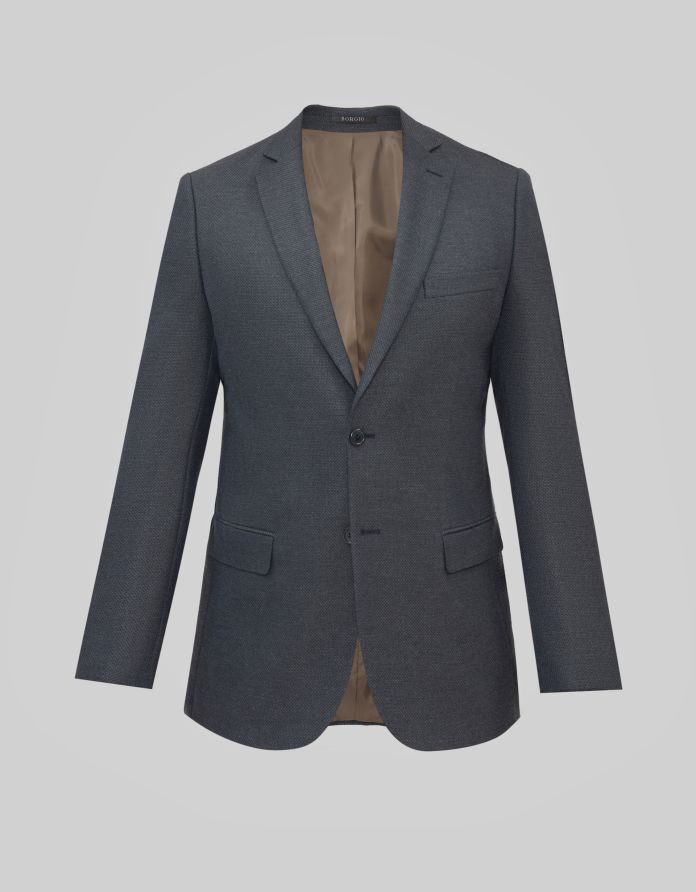 marynarka brolo granatowy slim fit