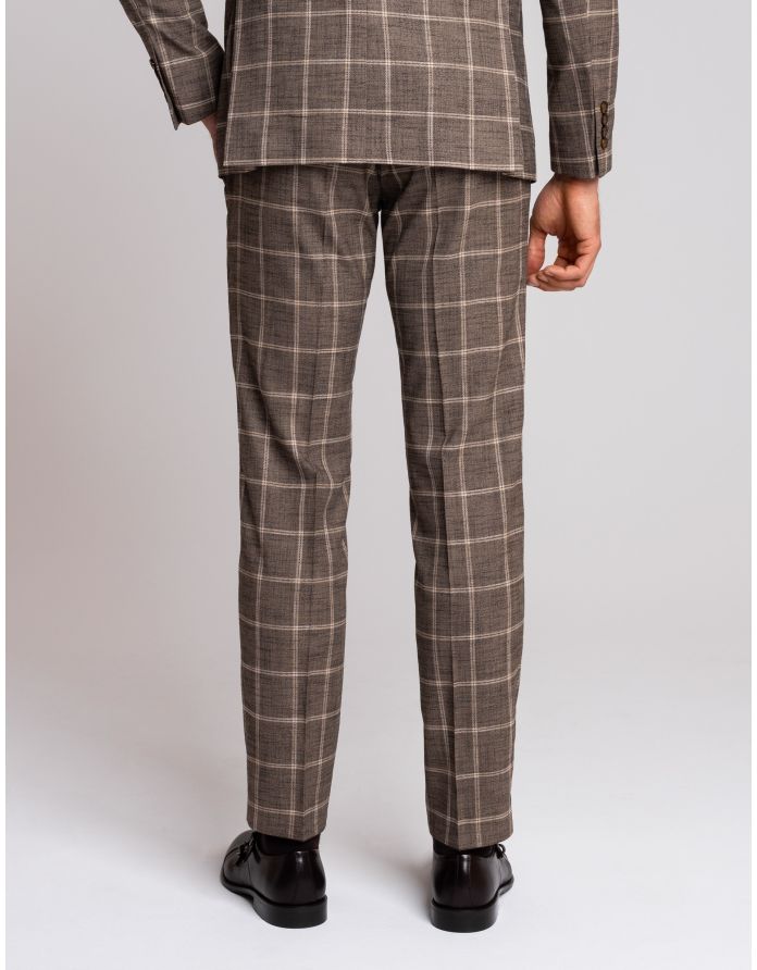 spodnie do zestawu crissolo brąz slim fit