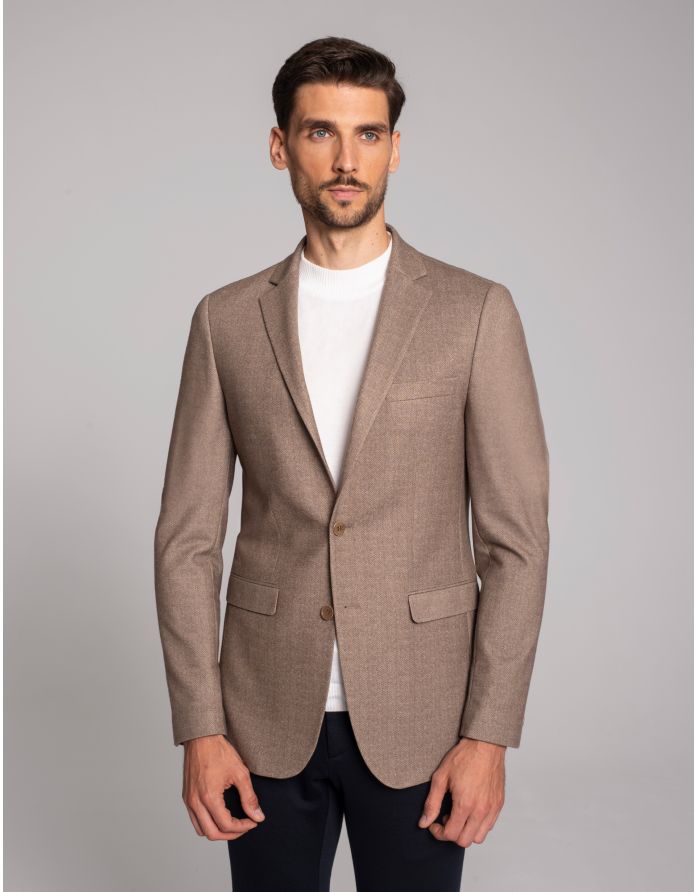 marynarka jonadi beżowy slim fit