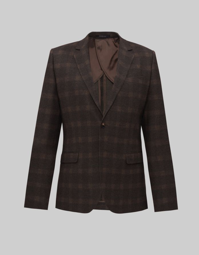 marynarka valmorea brąz slim fit