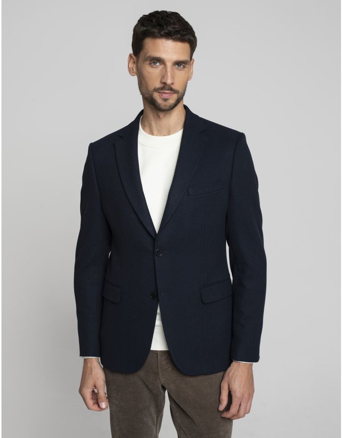 marynarka reggello granatowy slim fit