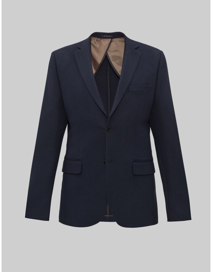 marynarka reggello granatowy slim fit