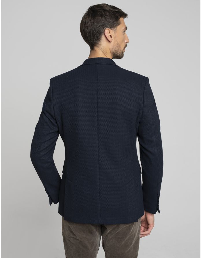 marynarka reggello granatowy slim fit