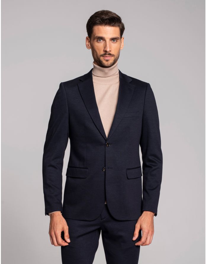 marynarka do zestawu nepi granatowy slim fit