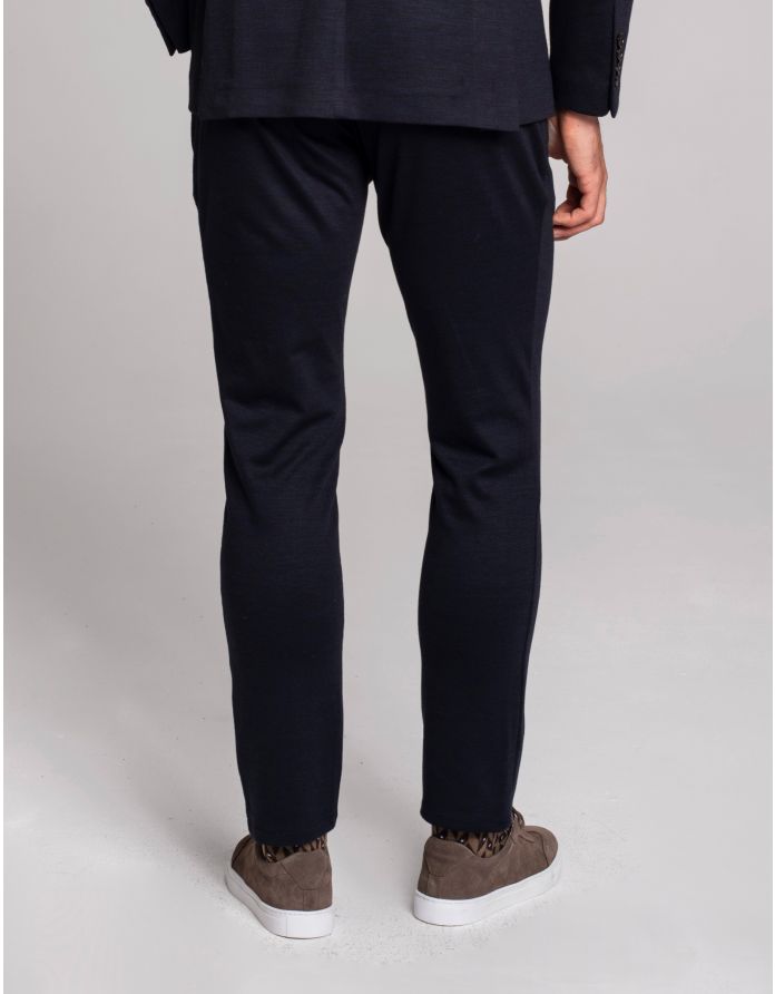 spodnie do zestawu nepi granatowy slim fit