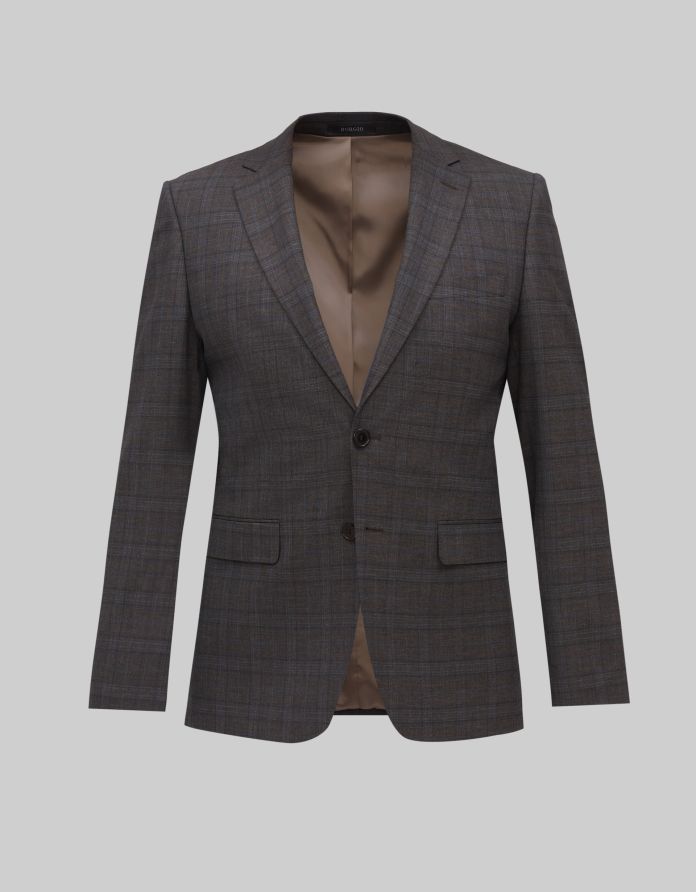 marynarka do zestawu tolmezzo brąz slim fit