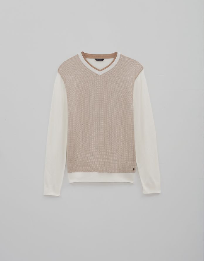 sweter borgarello vn beżowy