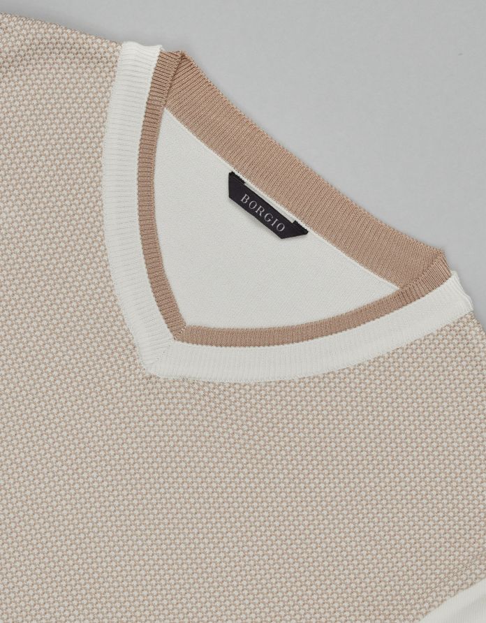 sweter borgarello vn beżowy