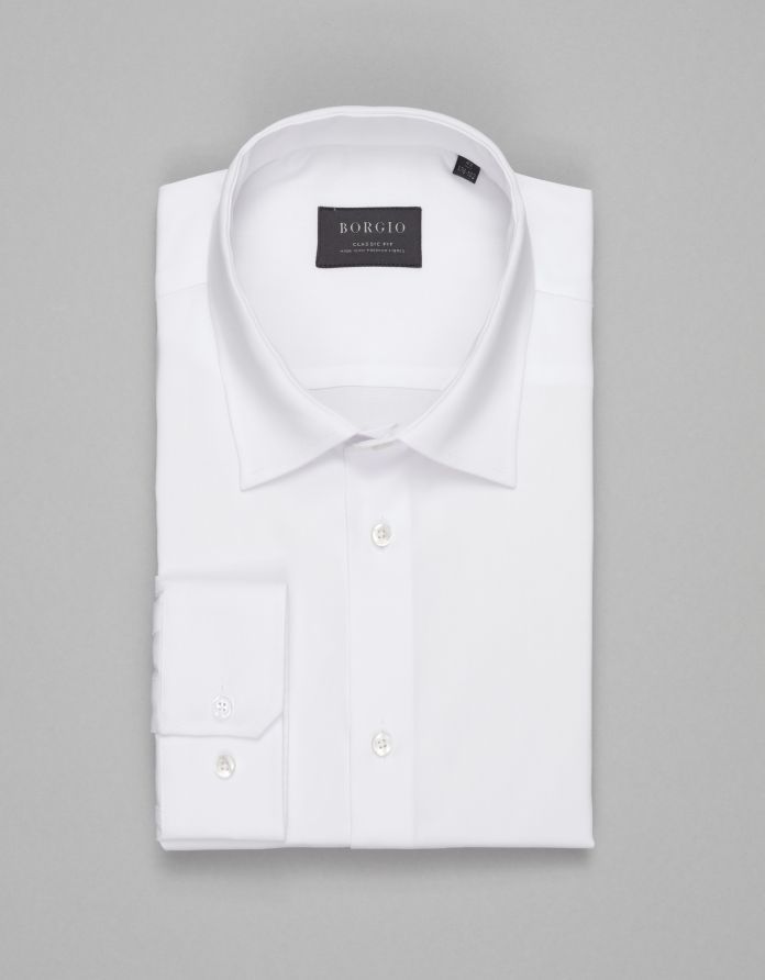 koszula lavello 00514 długi rękaw biały classic fit