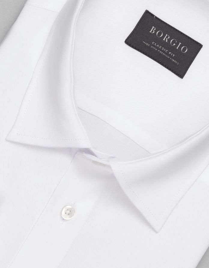 koszula lavello 00514 długi rękaw biały classic fit