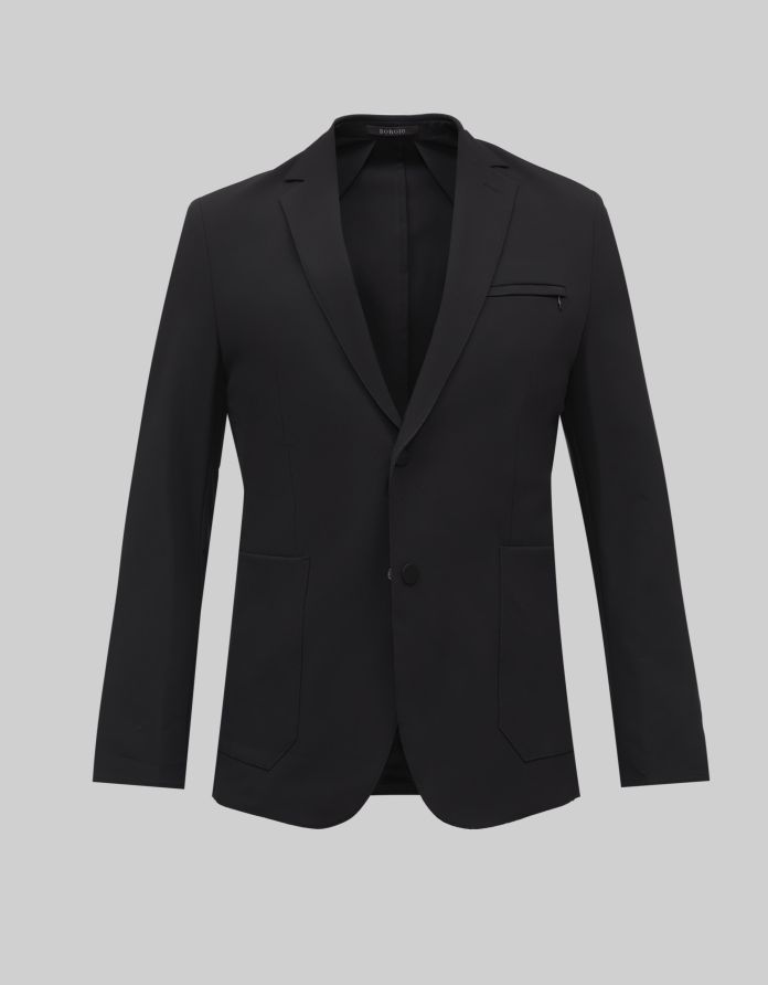 marynarka do zestawu rubano czarny slim fit