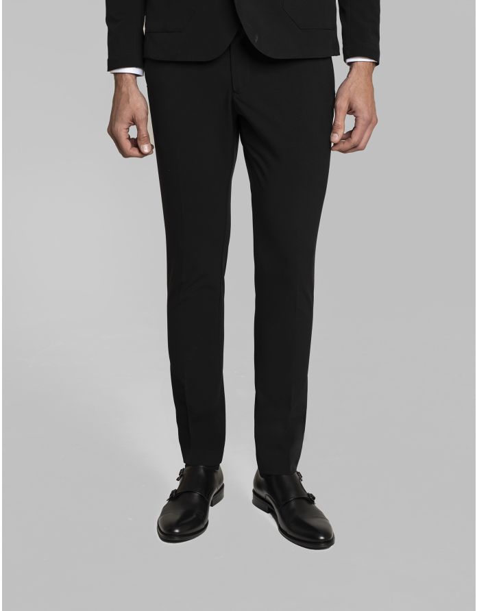 spodnie do zestawu rubano czarny slim fit