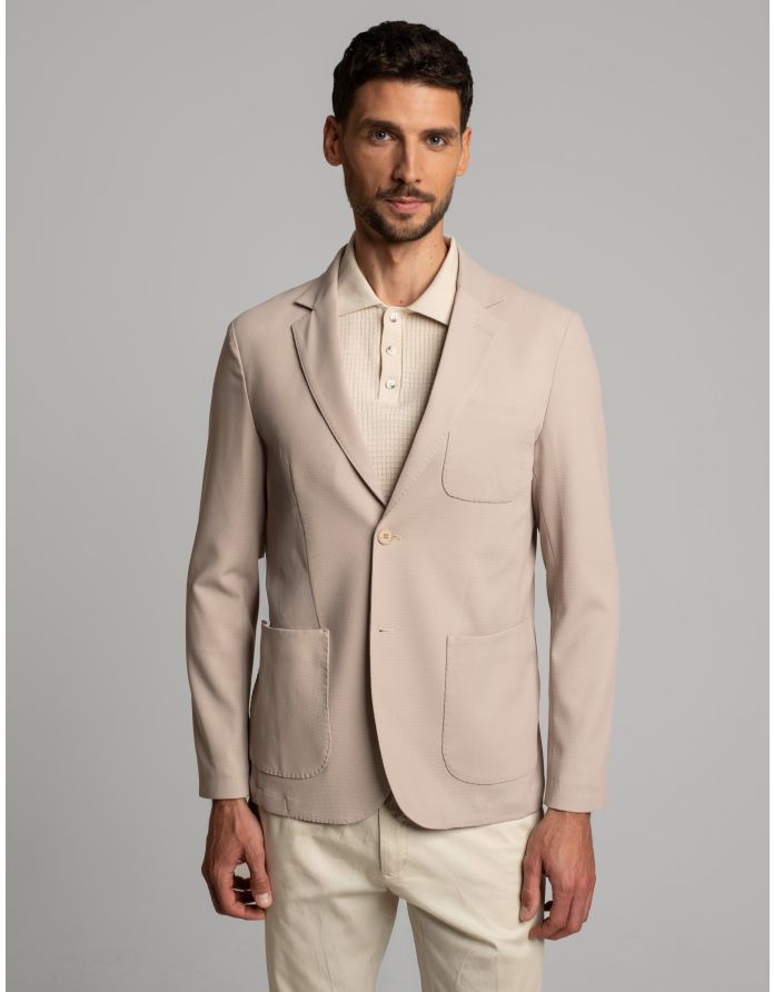 marynarka genoni beżowy slim fit