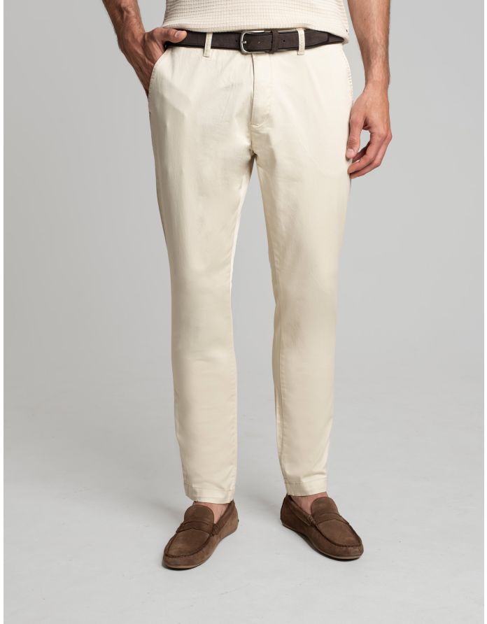 Spodnie sagrado beżowe slim fit