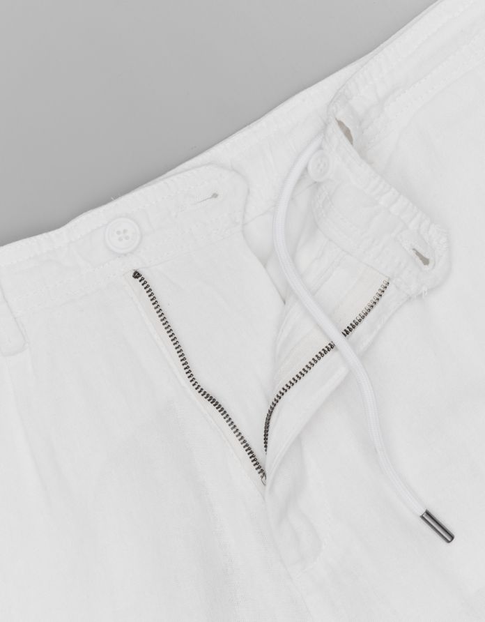 Spodnie lenta białe slim fit