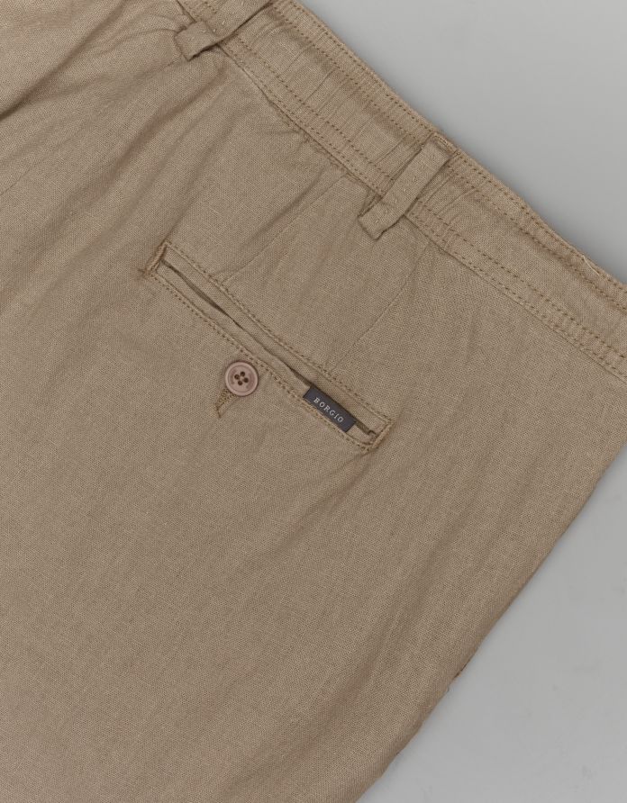 Krótkie spodenki szorty lentate beżowe