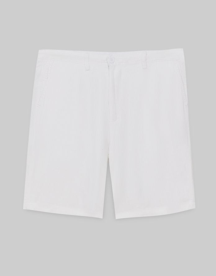 Krótkie spodenki szorty lentate białe