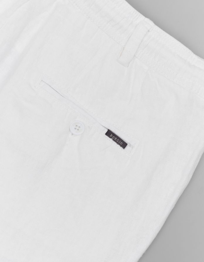 Krótkie spodenki szorty lentate białe