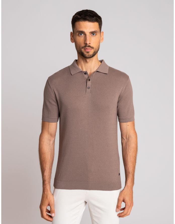 koszulka polo sturno brązowy