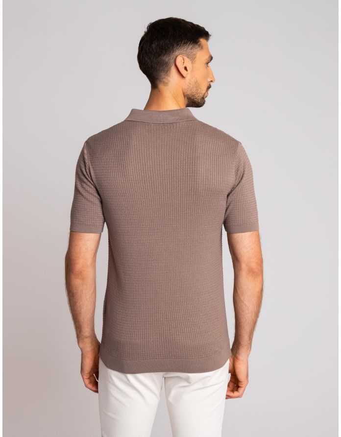 koszulka polo sturno brązowy