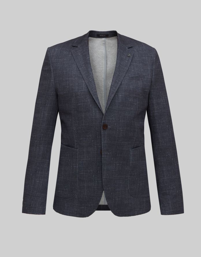 marynarka do zestawu lumarzo granatowy slim fit