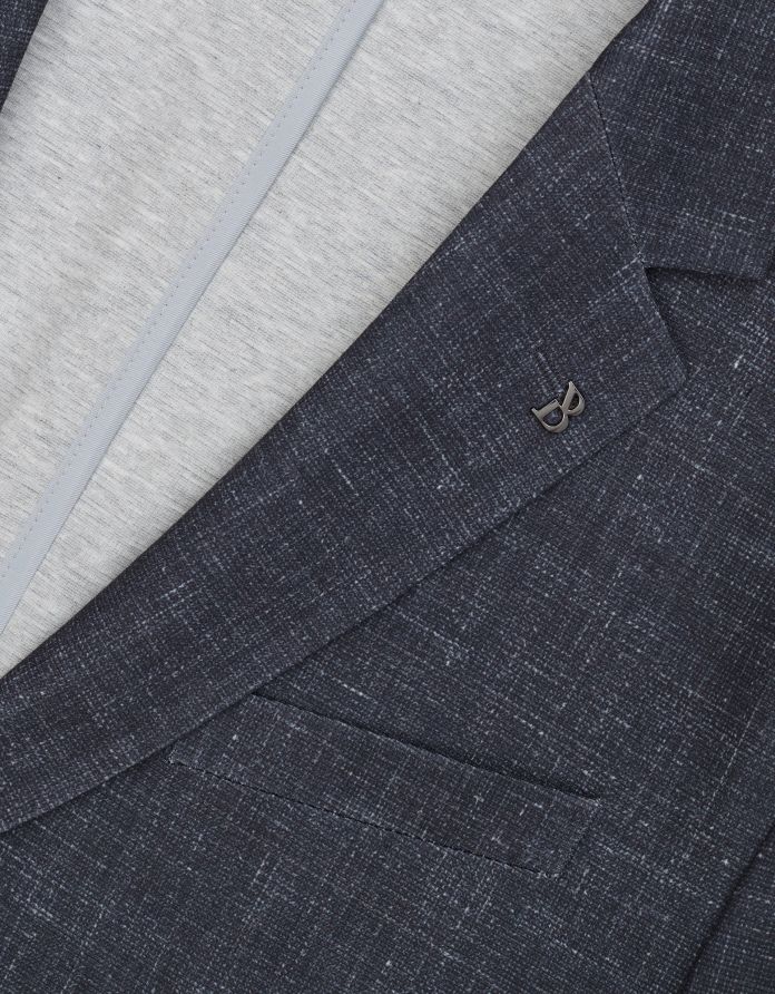 marynarka do zestawu lumarzo granatowy slim fit