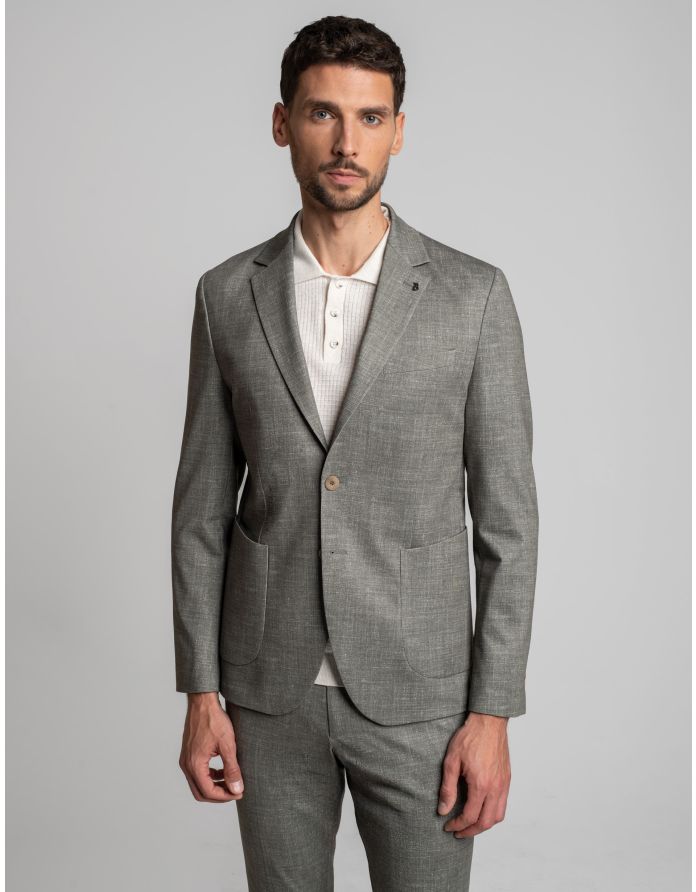 marynarka do zestawu lumarzo zielony slim fit