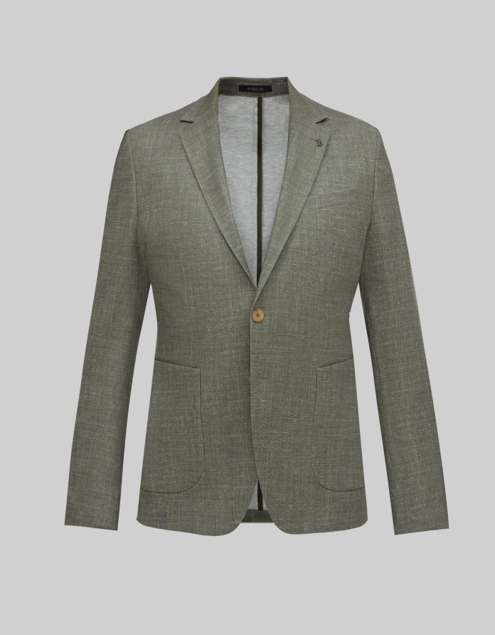 marynarka do zestawu lumarzo zielony slim fit