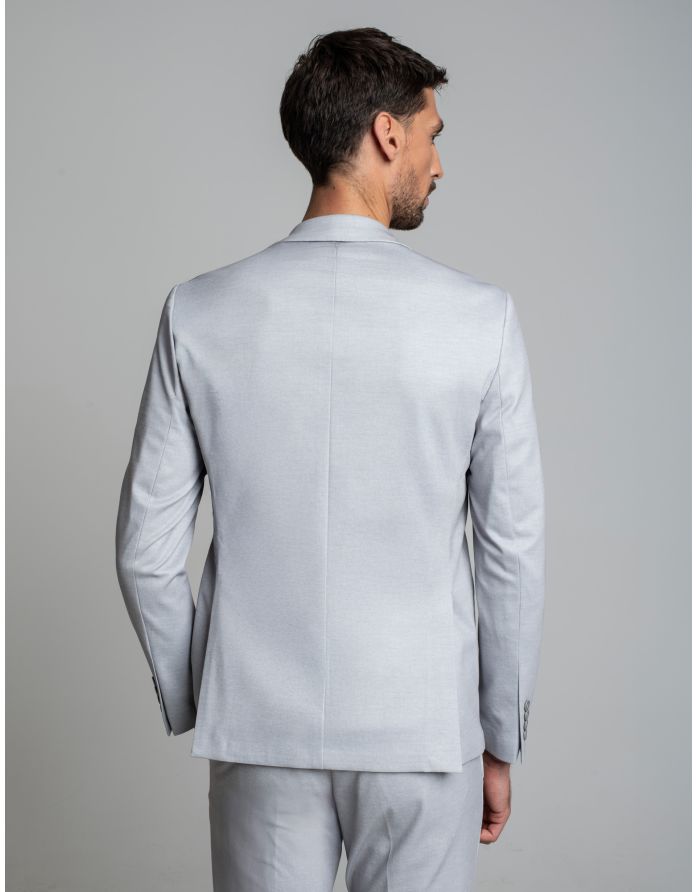 marynarka do zestawu perledo szary slim fit