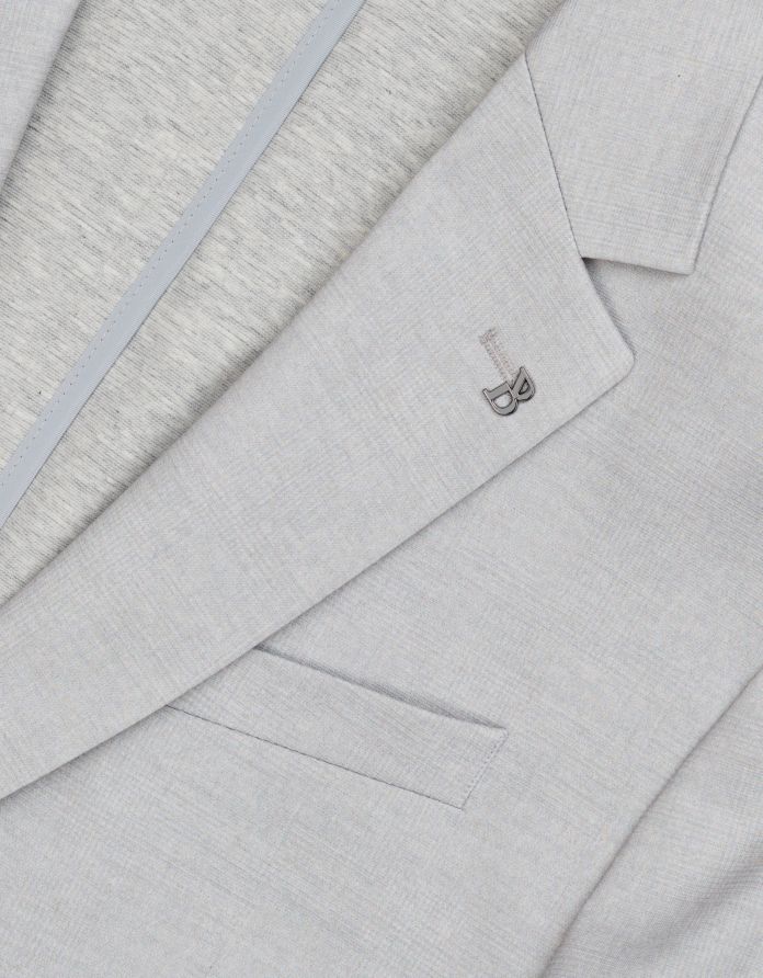 marynarka do zestawu perledo szary slim fit