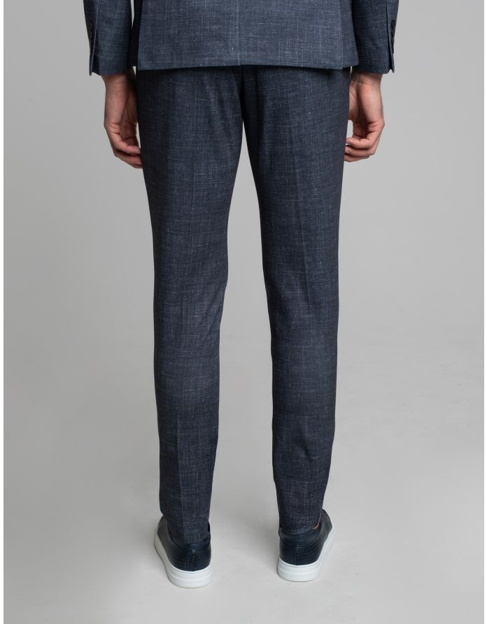 spodnie do zestawu lumarzo granatowy slim fit