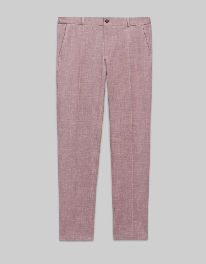 spodnie do zestawu lumarzo róż slim fit