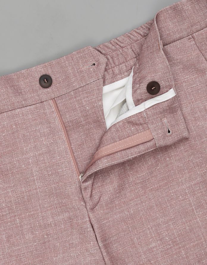 spodnie do zestawu lumarzo róż slim fit