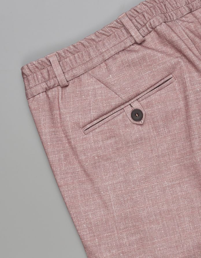 spodnie do zestawu lumarzo róż slim fit