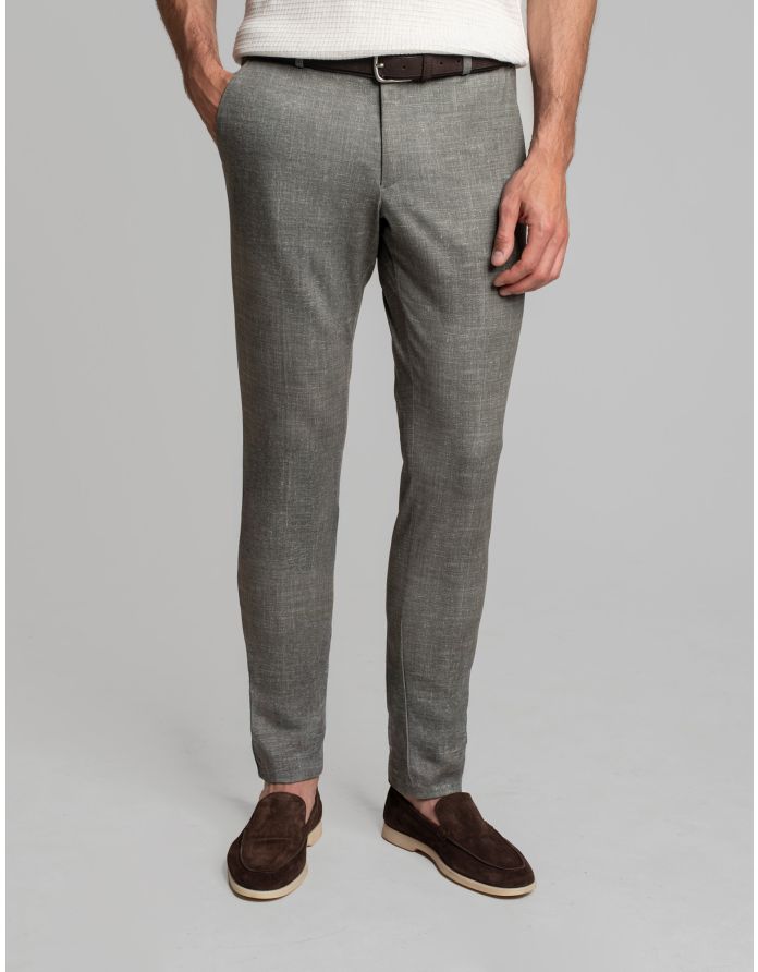 spodnie do zestawu lumarzo zielony slim fit