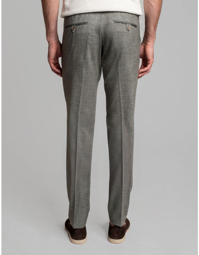 spodnie do zestawu lumarzo zielony slim fit