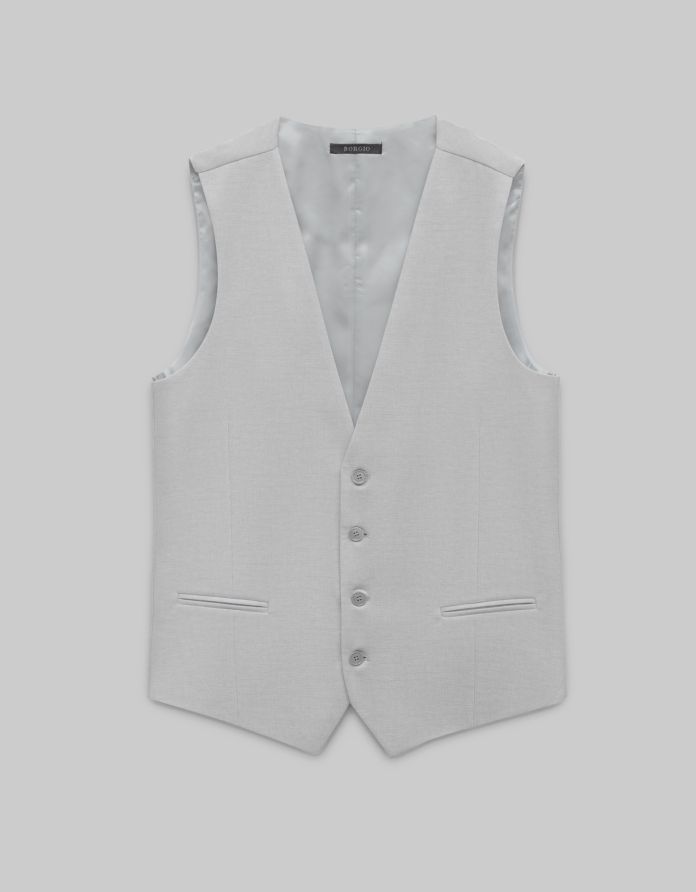 kamizelka do zestawu perledo slim fit szary