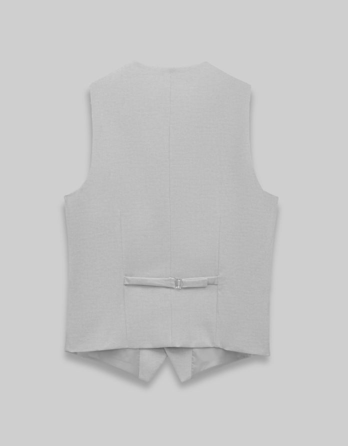 kamizelka do zestawu perledo slim fit szary