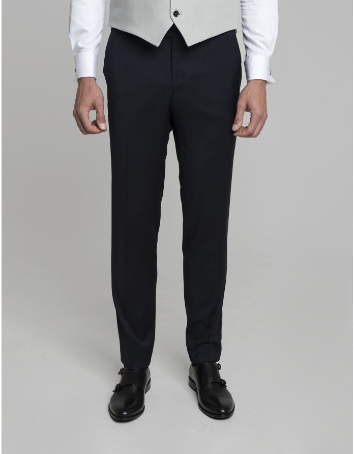 spodnie do zestawu marradi granatowy slim fit