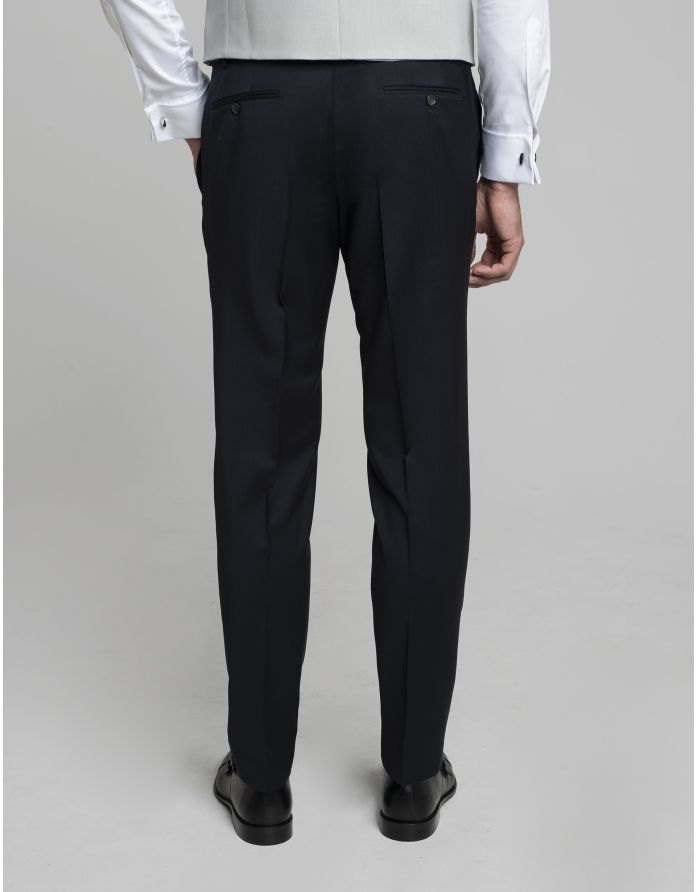 spodnie do zestawu marradi granatowy slim fit