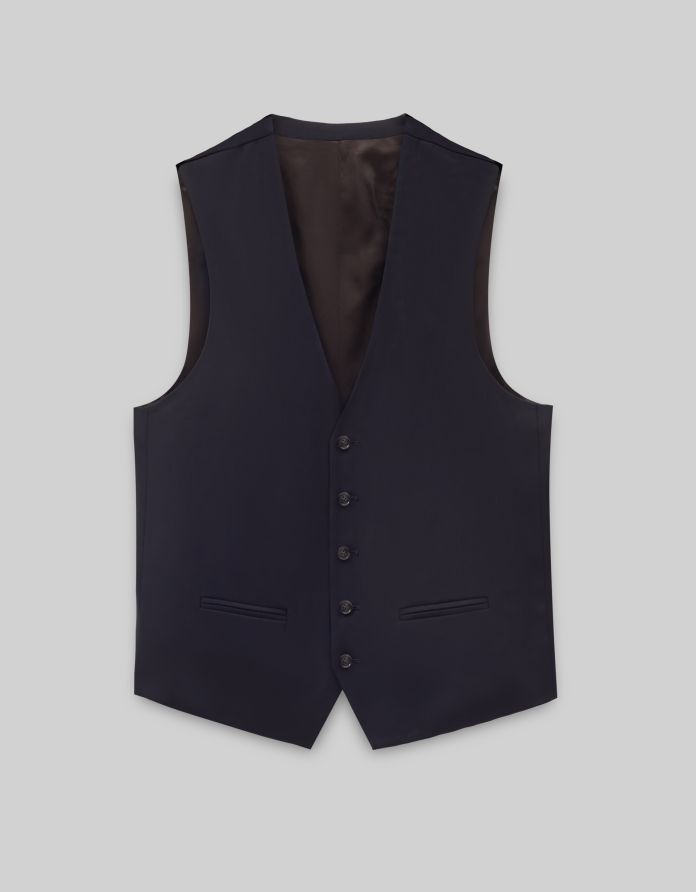 kamizelka do zestawu marradi granatowy slim fit