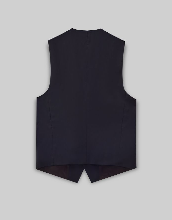 kamizelka do zestawu marradi granatowy slim fit