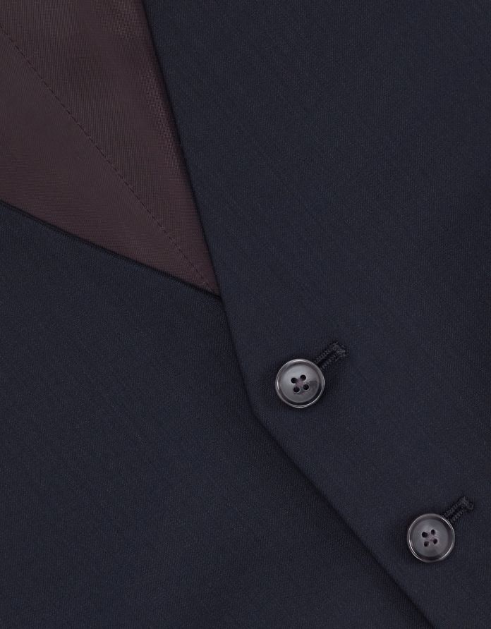 kamizelka do zestawu marradi granatowy slim fit