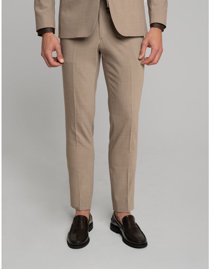 Spodnie do zestawu  orciano beżowy slim fit