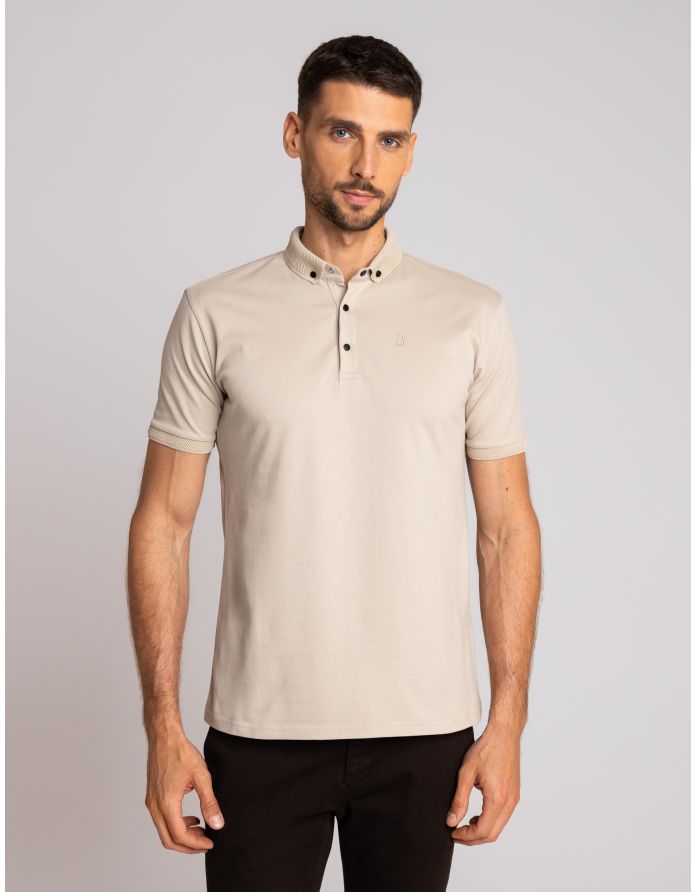 koszulka polo matteo 01 beżowy