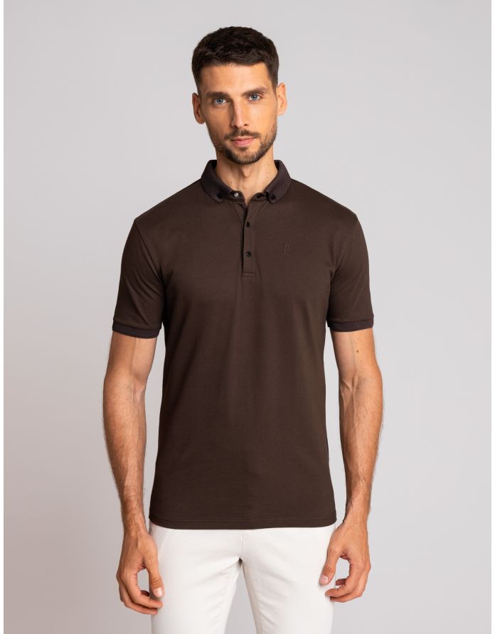 koszulka polo matteo 01 brązowy