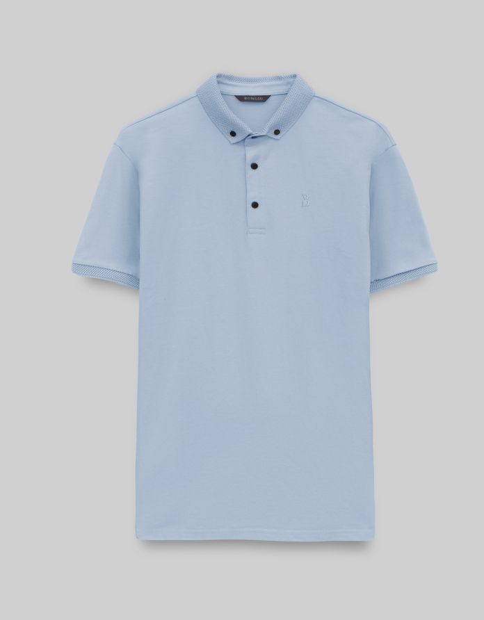 koszulka polo matteo 01 błękitny