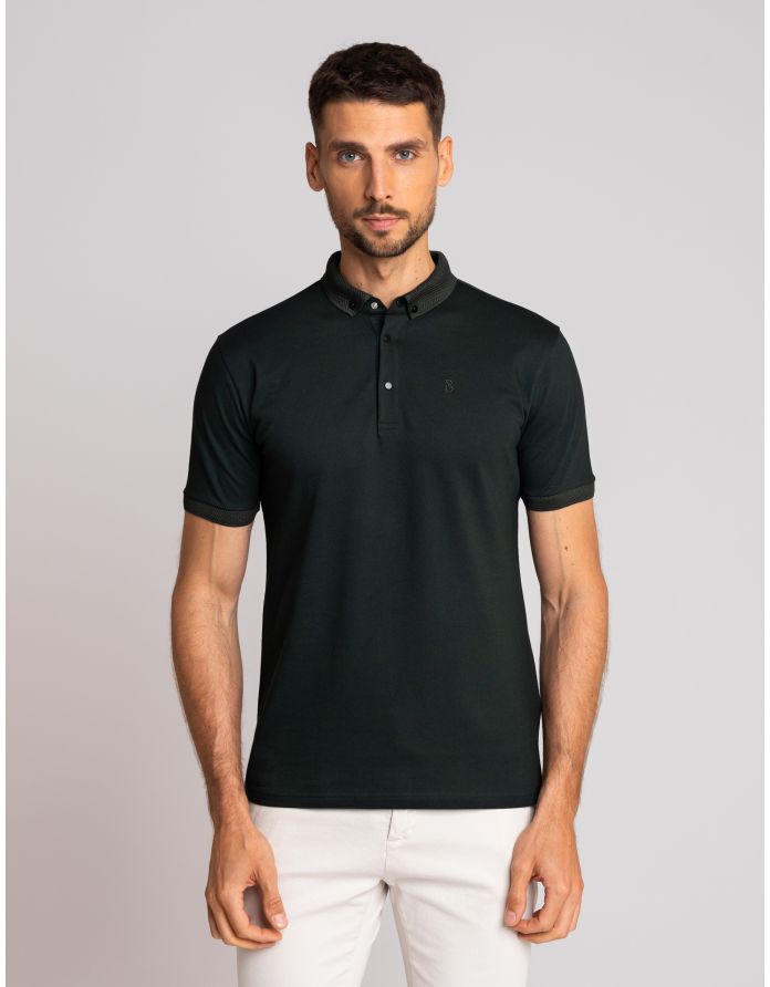koszulka polo matteo 01 ciemnozielony